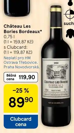 Tesco Château Les Bories Bordeaux nabídka