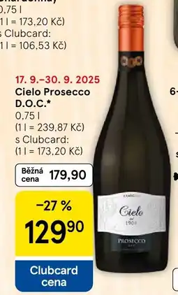 Tesco Cielo Prosecco D.O.C. nabídka
