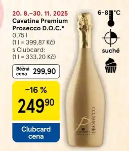 Tesco Cavatina Premium Prosecco D.O.C. nabídka