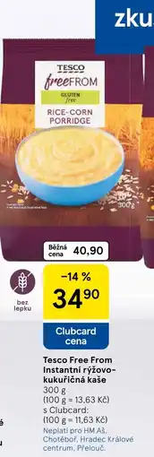 Tesco Tesco Free From Instantní rýžovo- kukuřičná kaše nabídka