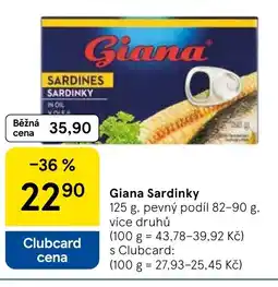 Tesco Giana Sardinky nabídka