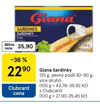 Tesco Giana Sardinky nabídka