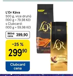 Tesco L'Or Káva nabídka