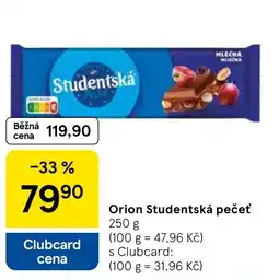 Tesco Orion Studentská pečeť nabídka