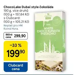 Tesco ChocoLake Dubai style čokoláda nabídka