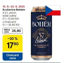 Tesco Krušovice Bohém nabídka
