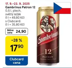 Tesco Gambrinus Patron 12 nabídka