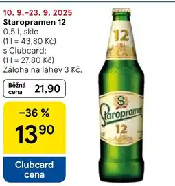 Tesco Staropramen 12 nabídka