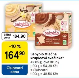 Tesco Babybio Mléčná krupicová svačinka nabídka