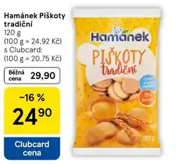 Tesco Hamánek Piškoty tradiční nabídka