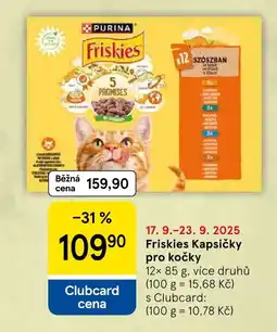 Tesco Friskies Kapsičky pro kočky nabídka