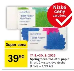 Tesco Springforce Toaletní papír nabídka