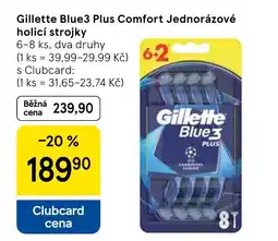 Tesco Gillette Blue3 Plus Comfort Jednorázové holicí strojky nabídka