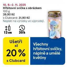 Tesco Hřbitovní svíčka s obrázkem nabídka