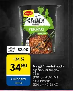 Tesco Maggi Pikantní nudle s příchutí teriyaki nabídka