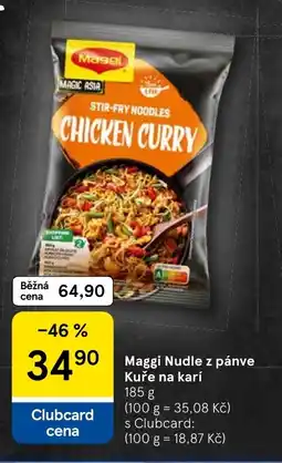 Tesco Maggi Nudle z pánve Kuře na karí nabídka