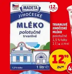 Penny Market MADETA Trvanlivé jihočeské mléko nabídka