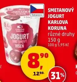 Penny Market Smetanovy jogurt Karlova koruna nabídka