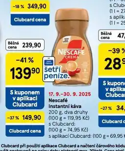 Tesco Nescafé instatní káva nabídka