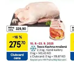 Tesco Kachna mražená nabídka