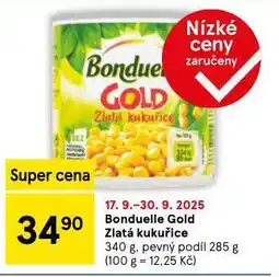 Tesco Bonduelle gold zlatá kukuřice nabídka