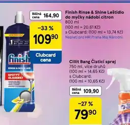Tesco Finish rinse a shine leštidlo do myčky nádobí citron nabídka