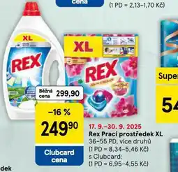 Tesco Rex prací prostředek xxl nabídka