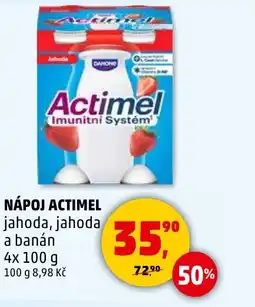 Penny Market Nápoj actimel jahoda, jahoda a banán nabídka