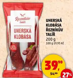 Penny Market Uherská klobása řezníkův talíř nabídka