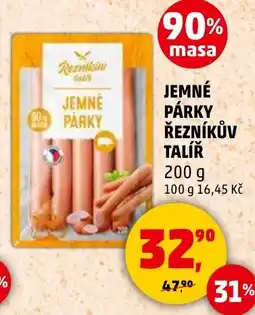 Penny Market Jemné párky řezníkův talíř nabídka