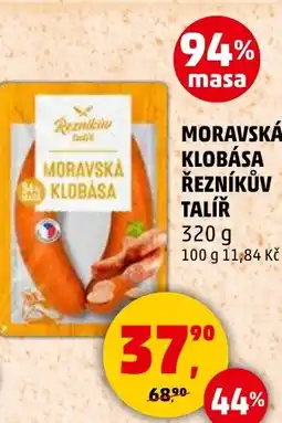 Penny Market Moravska klobása řezníkův talíř nabídka