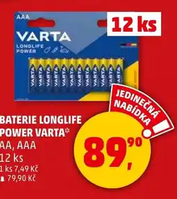 Penny Market Baterie longlife power varta AA, AAA nabídka