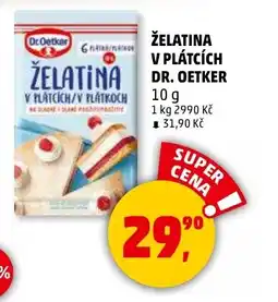 Penny Market Želatina v plátcích DR. OETKER nabídka