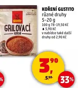 Penny Market Koření gustito nabídka