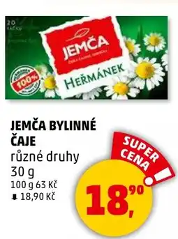 Penny Market Jemča bylinné čaje nabídka
