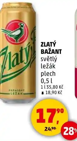 Penny Market Zlatý bažant světlý ležák nabídka
