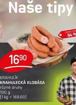 Flop KRAHULECKÁ KLOBÁSA různé druhy 100 g nabídka