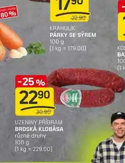 Flop BRDSKÁ KLOBÁSA různé druhy 100 g nabídka
