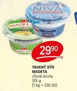 Flop TAVENÝ SÝR MADETA různé druhy 125 g nabídka