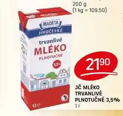 Flop JČ MLÉKO TRVANLIVÉ PLNOTUČNÉ 3,5% 1l nabídka