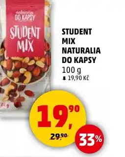 Penny Market Student mix naturalia do kapsy nabídka