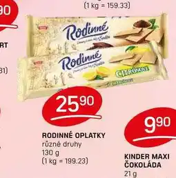 Flop RODINNÉ OPLATKY různé druhy 130 g nabídka