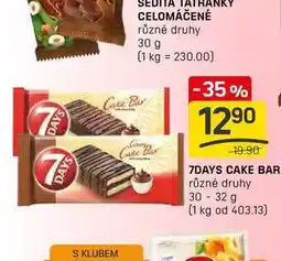 Flop 7DAYS CAKE BAR růzé druhy 30 - 32 g nabídka