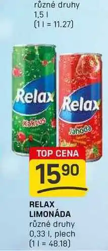 Flop RELAX LIMONÁDA různé druhy 0,33 I, plech nabídka