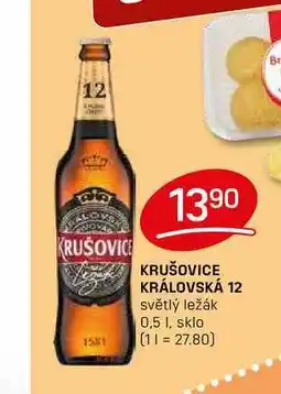 Flop KRUŠOVICE KRÁLOVSKÁ 12 světlý ležák 0,5l nabídka