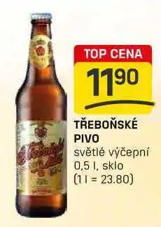 Flop TŘEBOŇSKÉ PIVO světlé výčepní 0,5l nabídka