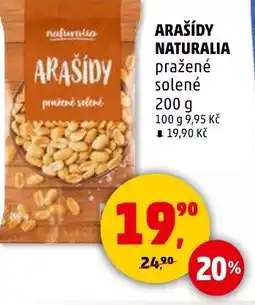 Penny Market Arašídy naturalia pražené solené nabídka