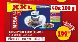 Penny Market KAPSIČKY PRO KOČKY PREVITAL, 40x 100 g nabídka