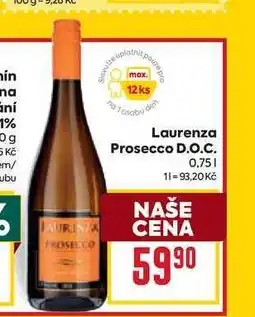 Billa Laurenza Prosecco D.O.C. 0,75l nabídka