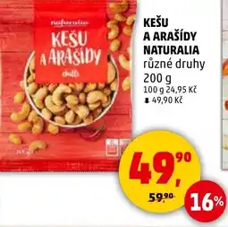 Penny Market Kešu a arašídy naturalia nabídka